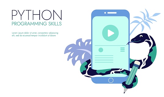 Python Code Language Sign Programming Coding And Developing Concept ...