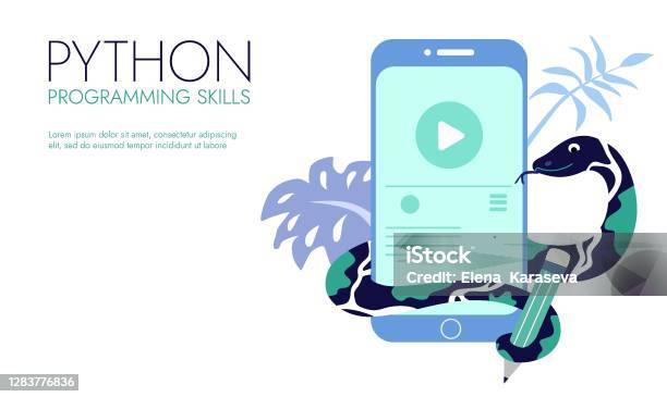 Python Code Language Sign Programming Coding And Developing Concept ...