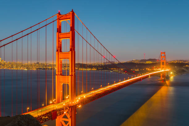 istock The Golden Gate Bridge at night 1283779120