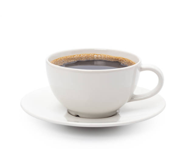 istock White cup of black coffee isolated on white background with clipping path 1283780915