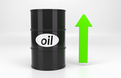 Black Oil Barrel with Green Arrow