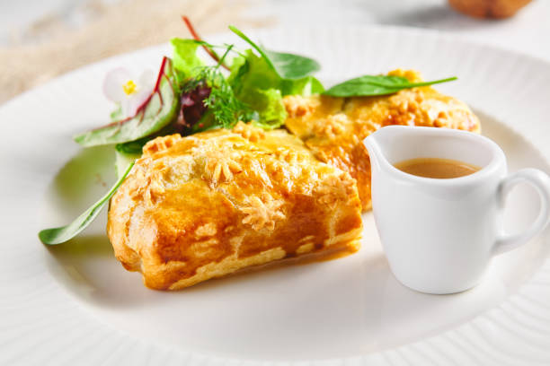 istock Pie with liver and cream sauce 1283800283