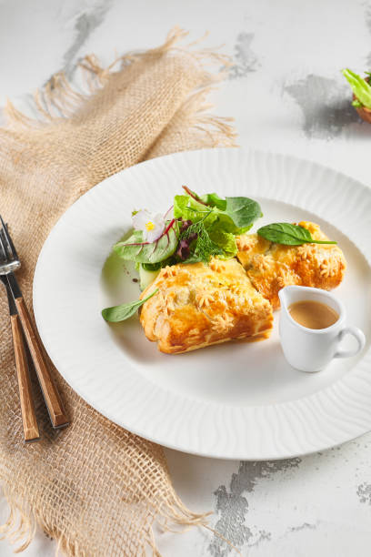 istock Pie with liver and cream sauce 1283800329