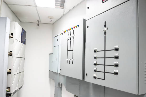 istock Main Distribution Board Control the power failure from the building switch panel of power plant. Control UPS Indoor High Voltage Vacuum DC Circuit Breaker 1283802845
