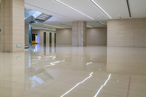 empty office building interior with modern decoration.