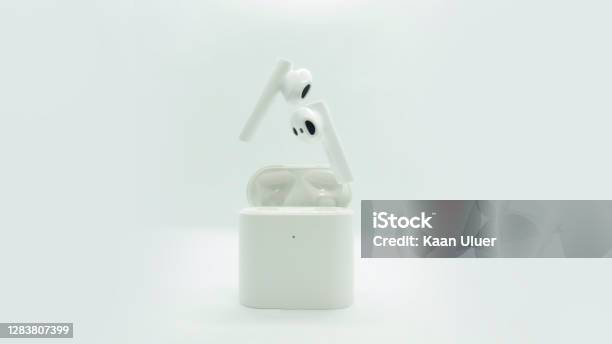 Xiaomi Airdots Pro 2 Stock Photo - Download Image Now - Headphones, Black And White, Black Color