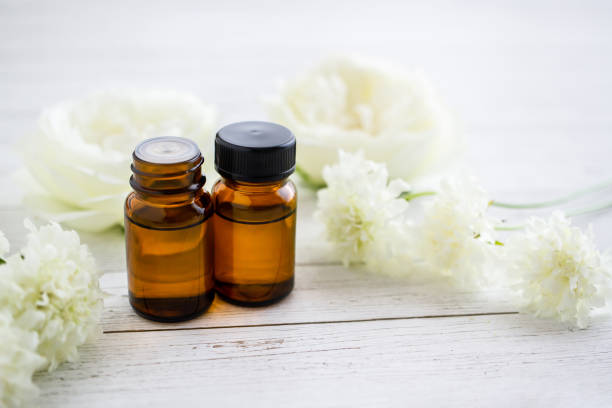 istock Aroma oil and white flowers 1283808841