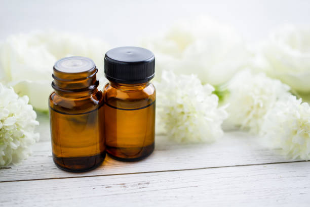 istock Aroma oil and white flowers 1283808844