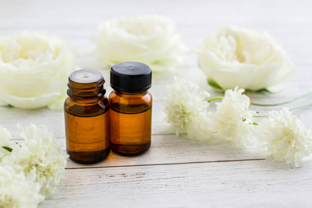 istock Aroma oil and white flowers 1283808854
