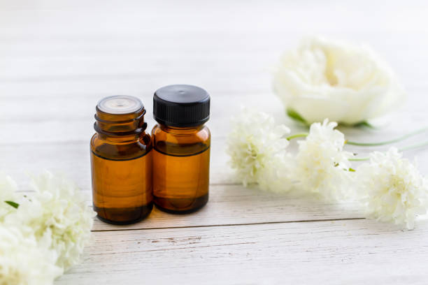 istock Aroma oil and white flowers 1283808857