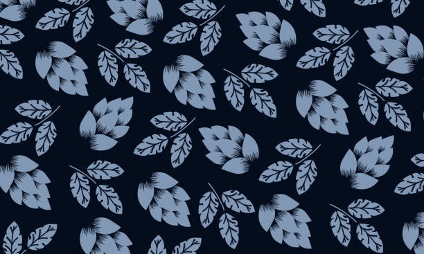 иллюстрация акций vector hops pattern - oktoberfest stock illustrations