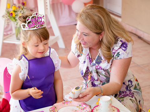 Me and mom during my tea party birthday