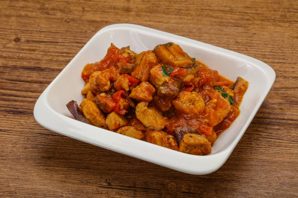 Chicken with oyster sauce and vegetables