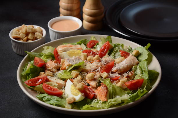 istock Caesar Salad with grilled chicken 1283817083