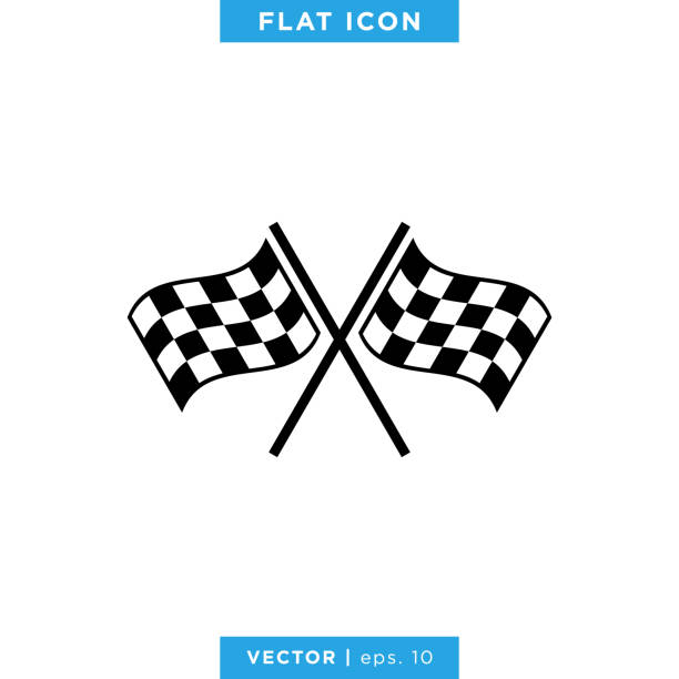 Race Flag Icon Vector Stock Illustration Design Template. Race Flag Icon Vector Stock Illustration Design Template. Checkered Flag Icon. Vector eps 10. racecar stock illustrations
