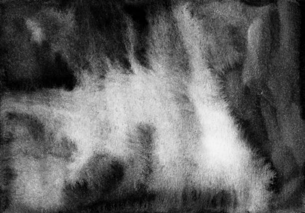 istock Watercolor grunge black and white background texture. Monochrome old backdrop with space for text 1283824179