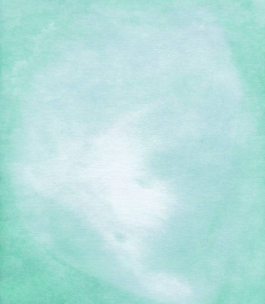 istock Watercolor light sea green background texture. Aquarelle mint color backdrop with space for text. 1283824181