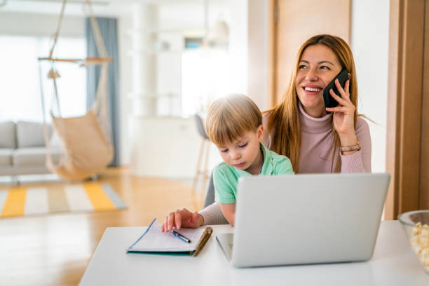 istock Busy working mother doesn't have time for her kid 1283830059