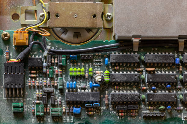 istock dark background of old electromechanic closeup with dust 1283834395