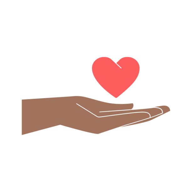 Hands holding a heart, symbol of peace, help, cooperation or charity and volunteering Hands holding a heart, symbol of peace, help, cooperation or charity and volunteering, color vector illustration in flat style. Color isolated image on a white background 2273 stock illustrations