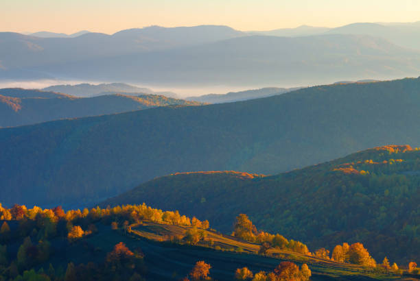 istock misty sunrise in mountains 1283839868