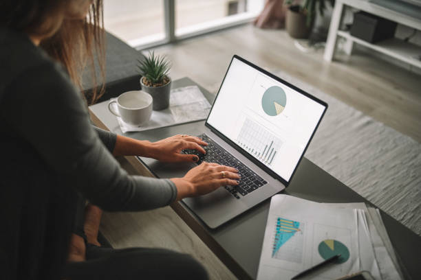 istock Woman working from home. 1283842803