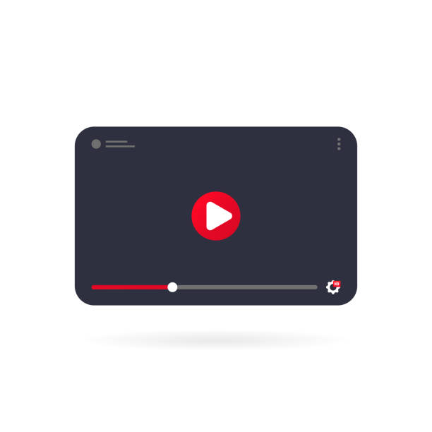 illustrations, cliparts, dessins animés et icônes de concept d’icône de didacticiels vidéo. vidéoconférence et webinaire sur tablette. lecteur vidéo d’interface de modèle. vecteur sur fond blanc isolé. eps 10 - interface icons illustrations