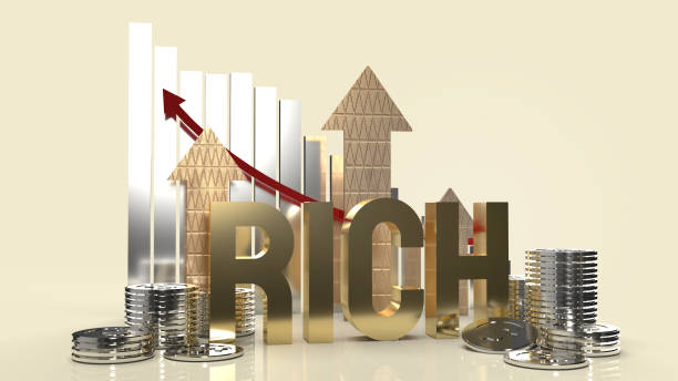 istock The rich gold text for business content 3d rendering. 1283846217