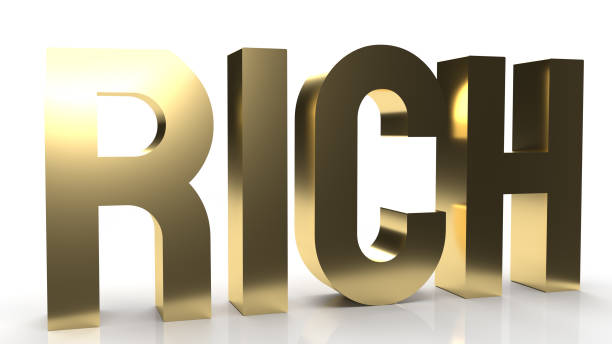 istock The rich gold text for business content 3d rendering. 1283846819