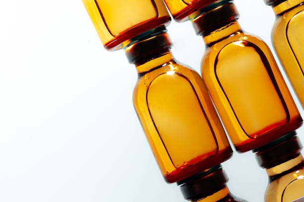 istock Medical background of ampule vials for injections 1283849637