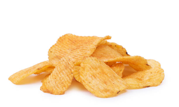 istock Pile of potato chips fluted 1283849942