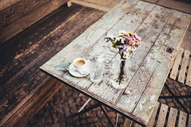Coffee break, city life, no people, the end, nostalgia, symbol,