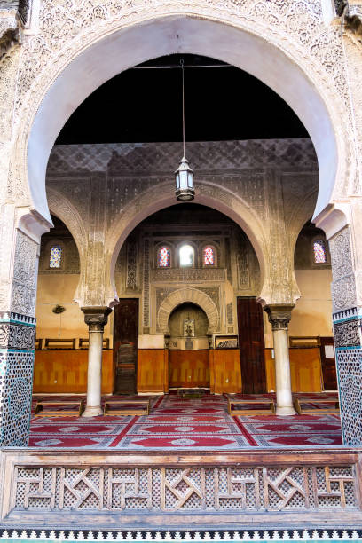istock mosque in fes morocco, photo as background 1283855642