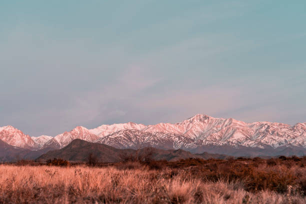 landscape of the Andes mountain range at different times and places