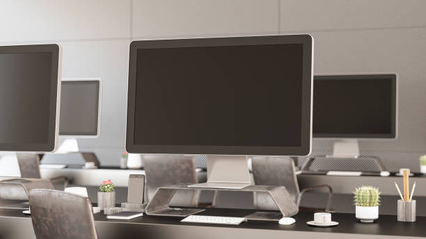 istock Mock Up Computer Monitor at the Office 1283857119