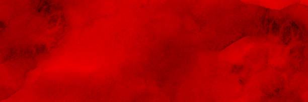 istock Red background of watercolor stains elegant christmas backdrop 1283857913