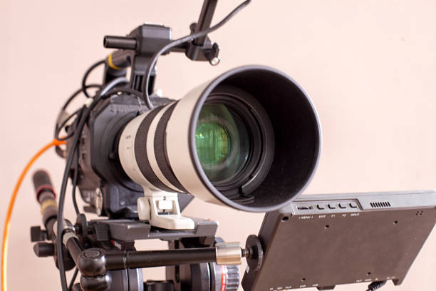 istock TV cameras in an empty pavilion closeup 1283858298