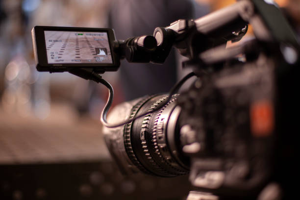istock TV cameras in an empty pavilion closeup 1283858585