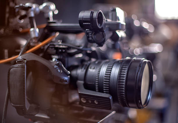 istock TV cameras in an empty pavilion closeup 1283859279