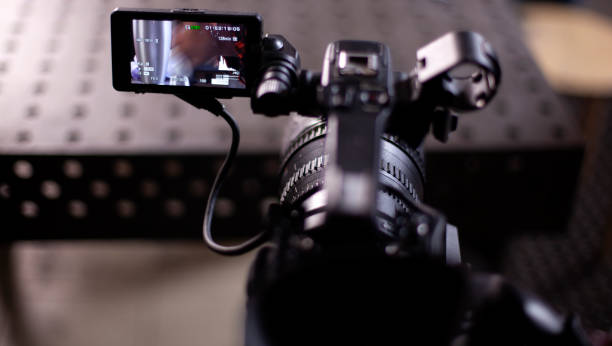 istock TV cameras in an empty pavilion closeup 1283859319