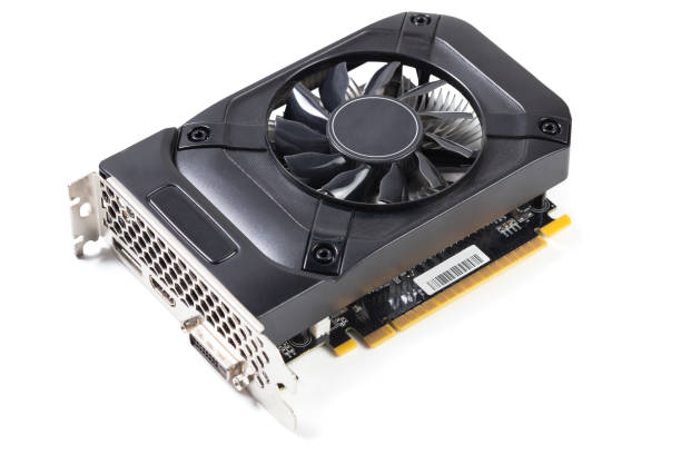 istock One small black PC video card isolated on white background with 1283866829