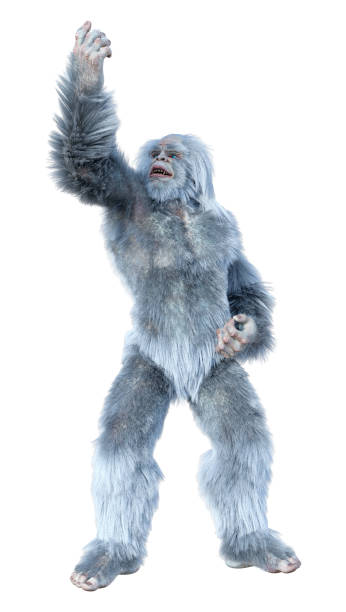 istock 3D illustration fantasy creature yeti on white 1283868477