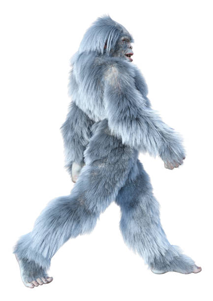 istock 3D illustration fantasy creature yeti on white 1283868482