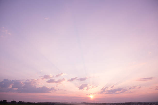 Beautiful textured sky with clouds at sunset. Nature
