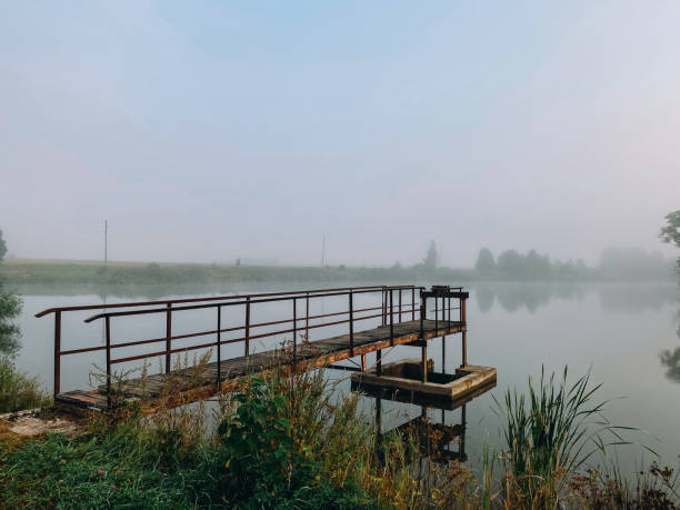 Bridge over the lake near Barta in Latvia