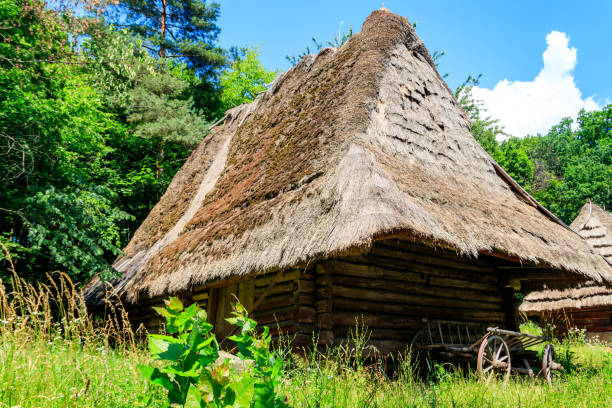istock Old barn in the ukrainian village 1283873085