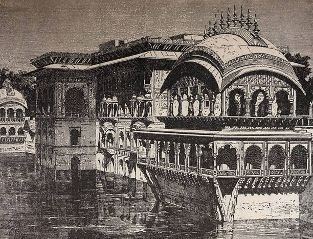 istock Antique illustration - India - Gopal Bhowan in the Palace of Digh 1283877709