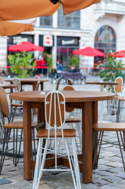 istock Interior summer open-air street cafe . 1283880673