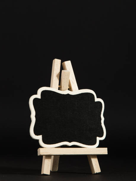 istock A frame on a stand on a black background, a blank for the design. Copy space. 1283883400