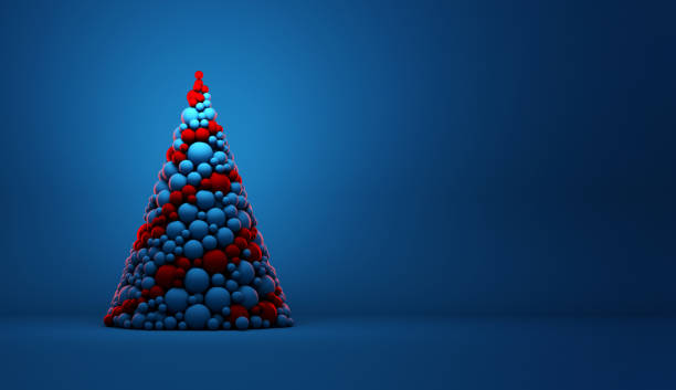 istock New year background. Colorful minimal 3d illustration. Christmas tree 1283883905